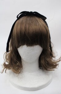 LOLITAその他(お買取対象外) / 細ベルベットリボンカチューシャ  黒 I-25-08-04-108-LO-AC-HD-ZI