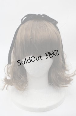 画像1: LOLITAその他(お買取対象外) / 細ベルベットリボンカチューシャ  黒 I-25-08-04-108-LO-AC-HD-ZI