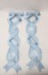 画像1: LOTUS ribbon / ビジューリボンツインリボンバレッタ  サックス I-25-08-04-114-EL-AC-HD-ZI (1)