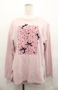 画像1: INGEBORG / ランダムロゴワンポイントpt.カットソー 3(9号) ピンク I-25-08-04-024-LO-TS-HD-ZI