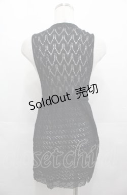 画像2: PINK HOUSE / レースニットベスト  ブラック I-25-08-04-025-LO-TO-HD-ZI