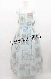 Perla nell' ostrica / Fruit Still Life Art Museum Jumper Skirt  サックス I-25-08-04-031-EL-OP-HD-ZI