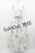 Perla nell' ostrica / Little banquet Jumper Skirt　ジャンパースカート  アイボリー I-25-08-04-032-EL-OP-HD-ZI
