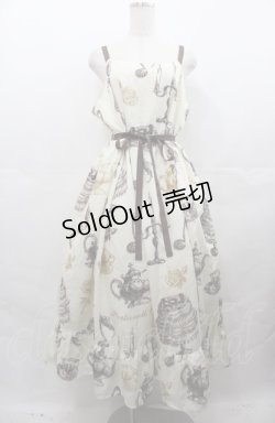 画像1: Perla nell' ostrica / Little banquet Jumper Skirt　ジャンパースカート  アイボリー I-25-08-04-032-EL-OP-HD-ZI