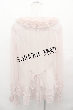 画像2: PINK HOUSE / ドットチュールオーバーブラウス  ピンク I-25-08-09-044-LO-BL-HD-ZI