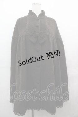 画像1: Innocent World / リボンレーススタンドカラーマント  ショコラ I-25-08-09-046-IW-CO-HD-ZI