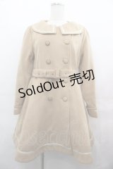 Amavel / 襟刺繍コート M ベージュ I-25-08-09-047-CA-CO-HD-ZI