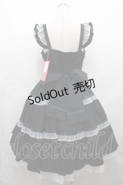 画像2: Angelic Pretty / マーガレットドールジャンパースカート  黒 I-25-08-09-051-AP-OP-HD-ZI