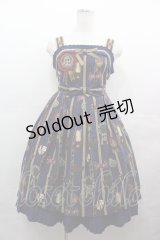 Angelic Pretty / Chocolate Rosetteジャンパースカート  青 I-25-08-09-053-AP-OP-HD-ZI