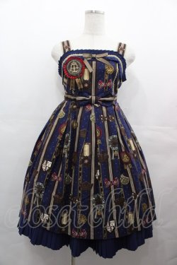 画像1: Angelic Pretty / Chocolate Rosetteジャンパースカート  青 I-25-08-09-053-AP-OP-HD-ZI