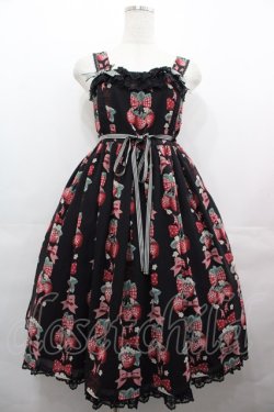 画像1: Angelic Pretty / Strawberry Dollジャンパースカート  クロ I-25-08-09-054-AP-OP-HD-ZI