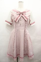 LIZ LISA / ダンガリーセーラーワンピース  ピンク I-25-08-09-058-LO-OP-HD-ZI