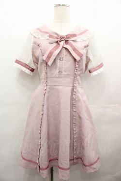 画像1: LIZ LISA / ダンガリーセーラーワンピース  ピンク I-25-08-09-058-LO-OP-HD-ZI