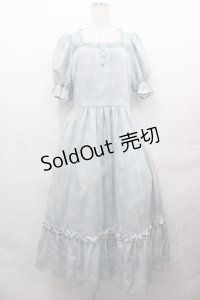 m petit by misako / NINA'S 花柄スクエアネックワンピース L サックス I-25-08-09-063-LO-OP-HD-ZI
