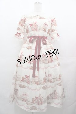画像1: axes femme Kawaii / お菓子の家柄ワンピース M 生成り I-25-08-09-068-AX-BL-HD-ZH
