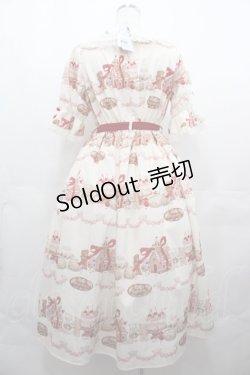 画像2: axes femme Kawaii / お菓子の家柄ワンピース M 生成り I-25-08-09-068-AX-BL-HD-ZH