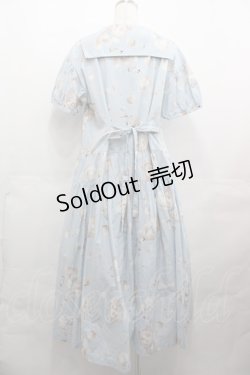 画像2: PINK HOUSE / さざ波とねこプリントミディワンピース  ライトブルー I-25-08-09-076-LO-OP-HD-ZI