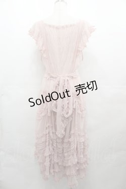 画像2: PINK HOUSE / ドットチュールロングワンピース  ピンク I-25-08-09-079-LO-OP-HD-ZI