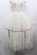 Angelic Pretty / Romantic Lacy Dollスカート  アイボリー I-25-08-09-081-AP-SK-HD-ZI