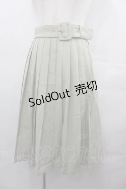 画像1: Fi.n.t / 太ベルト付きプリーツスカート  グリーン I-25-08-09-085-CA-SK-HD-ZI