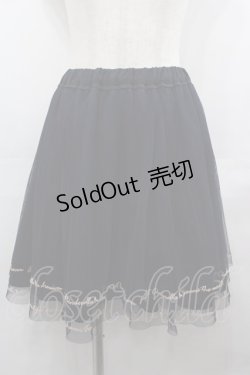 画像1: WILLSELECTION / ディズニーコラボ刺繍チュールスカート  黒 I-25-08-09-090-LO-SK-HD-ZI