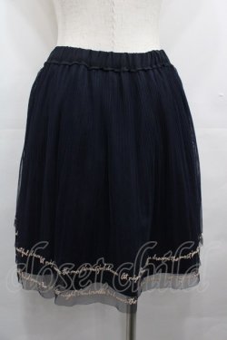 画像2: WILLSELECTION / ディズニーコラボ刺繍チュールスカート  黒 I-25-08-09-090-LO-SK-HD-ZI