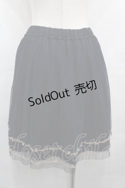 画像2: WILLSELECTION / ディズニーコラボ刺繍チュールスカート  黒 I-25-08-09-090-LO-SK-HD-ZI