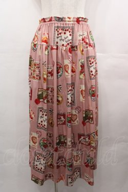画像1: PINK HOUSE / チェリー総柄プリントスカート  ピンク I-25-08-09-093-LO-SK-HD-ZI