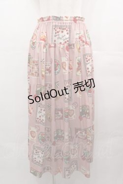 画像1: PINK HOUSE / チェリー総柄プリントスカート  ピンク I-25-08-09-093-LO-SK-HD-ZT144
