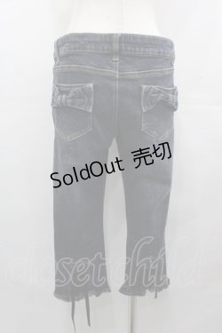 画像2: axes femme / 裾編み上げデニムパンツ  青デニム I-25-08-09-102-AX-PA-HD-ZI