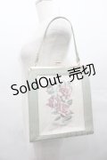 an another angelus / ブーケ刺繍スクエアがま口バッグ  グリーン I-25-08-09-109-CA-BG-HD-ZI
