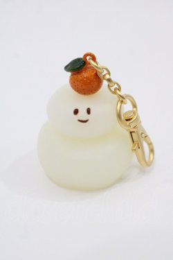 画像1: Q-pot. / 鏡餅オバケちゃんバッグチャーム  白 I-25-08-09-112-QP-ZA-HD-ZI