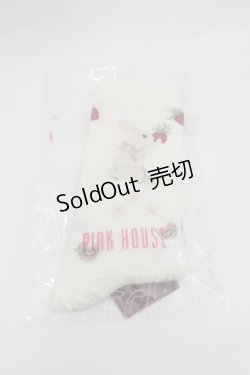 画像1: PINK HOUSE / スイーツスプリングバニープリントソックス  ピンク I-25-08-09-122-LO-ZA-HD-ZI