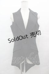 BPN / 1つボタンベスト  黒 I-25-08-09-033-GO-TO-HD-ZI