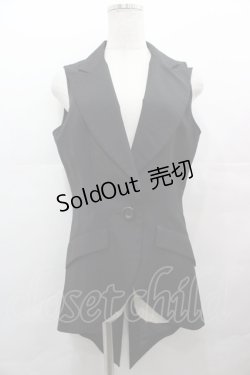 画像1: BPN / 1つボタンベスト  黒 I-25-08-09-033-GO-TO-HD-ZI