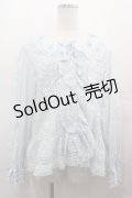 PINK HOUSE / レース使いオーバーブラウス  サックス I-25-08-09-038-LO-BL-HD-ZI
