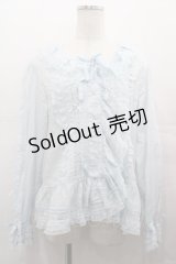 PINK HOUSE / レース使いオーバーブラウス  サックス I-25-08-09-038-LO-BL-HD-ZI