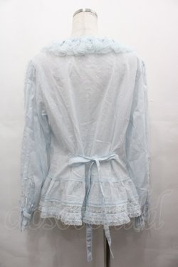 画像2: PINK HOUSE / レース使いオーバーブラウス  サックス I-25-08-09-038-LO-BL-HD-ZI