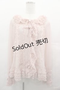 PINK HOUSE / ドットチュールオーバーブラウス  ピンク I-25-08-09-044-LO-BL-HD-ZI