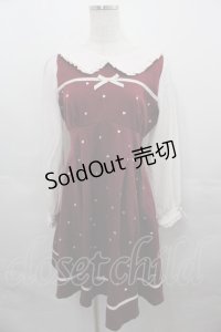 LIZ LISA / ハート刺繍ワンピース  ボルドー I-25-08-13-049-LO-OP-HD-ZI