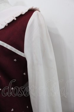 画像2: LIZ LISA / ハート刺繍ワンピース  ボルドー I-25-08-13-049-LO-OP-HD-ZI