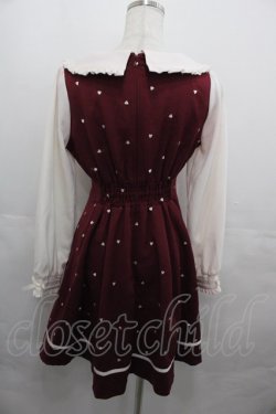 画像3: LIZ LISA / ハート刺繍ワンピース  ボルドー I-25-08-13-049-LO-OP-HD-ZI
