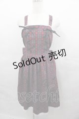 axes femme kawaii / おさんぽテリア柄ジャンスカ  ボルドー I-25-08-13-052-AX-OP-HD-ZT498