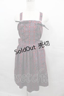 画像1: axes femme kawaii / おさんぽテリア柄ジャンスカ  ボルドー I-25-08-13-052-AX-OP-HD-ZT498