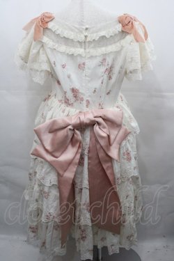 画像2: Sing A Lullaby For You（海外ロリータブランド） / ブーケ&リボンワンピース 2XL アイボリーＸピンク　　　　　　　　　　　　　　 I-25-08-13-055-EL-OP-HD-ZI