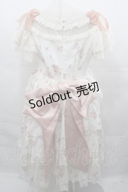 画像2: Sing A Lullaby For You（海外ロリータブランド） / ブーケ&リボンワンピース 2XL アイボリーＸピンク　　　　　　　　　　　　　　 I-25-08-13-055-EL-OP-HD-ZI