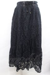 axes femme / 総レーススカート  黒 I-25-08-13-068-AX-SK-HD-ZI