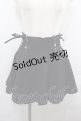 Ank Rouge / サイド編み上げスカパン  黒 I-25-08-13-075-CA-PA-HD-ZI