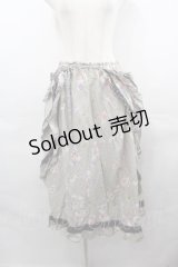 PINK HOUSE / スイートピープリントスカート  グレー I-25-08-13-079-LO-SK-HD-ZI