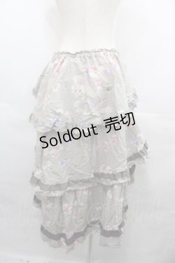 画像2: PINK HOUSE / スイートピープリントスカート  グレー I-25-08-13-079-LO-SK-HD-ZI